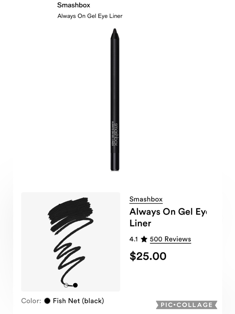 NEW Smashbox Always On Gel Liner Fishnet Black color (quantity 2)